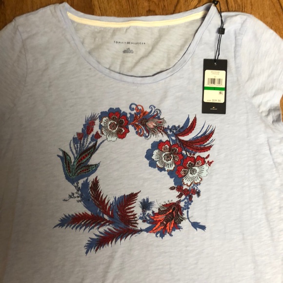 NWT Tommy Hilfiger Light Blue Top - Picture 6 of 8